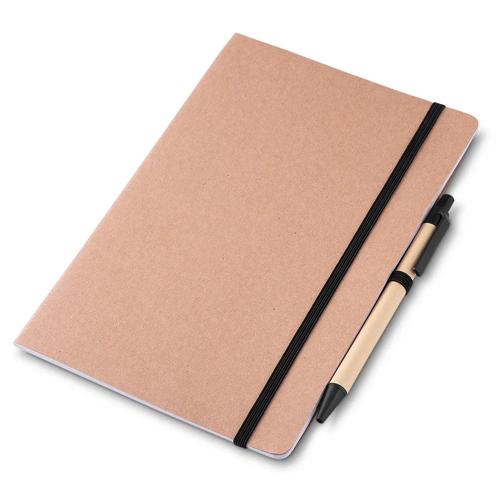 Caderno P/ Anot. Kraft c/ Caneta - alternativa