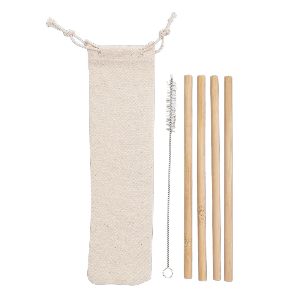 Kit Canudos de Bambu