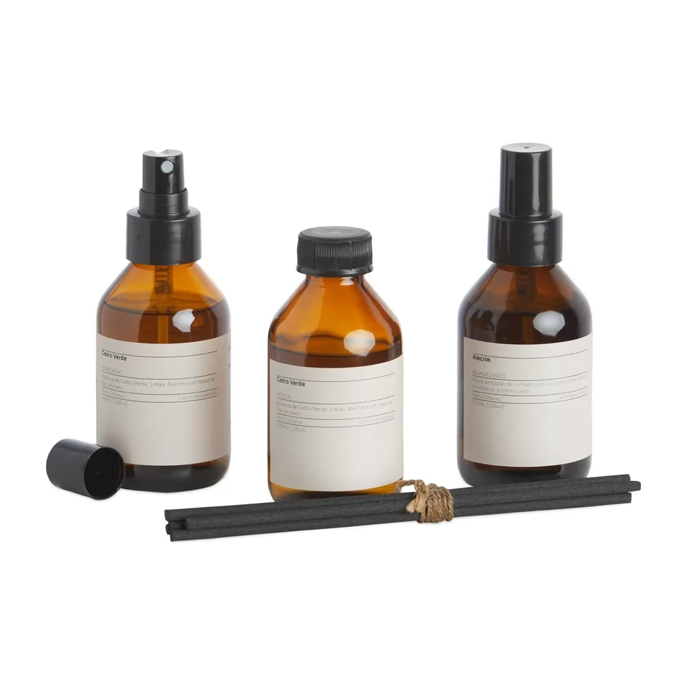 Kit c/ 3 Aromas P/ Ambientes Cedro Verde - alternativa