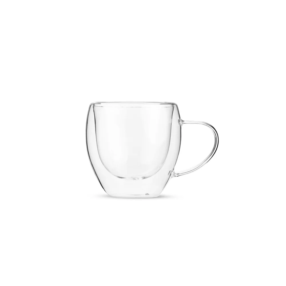 Xícara de Vidro Parede Dupla 160ml